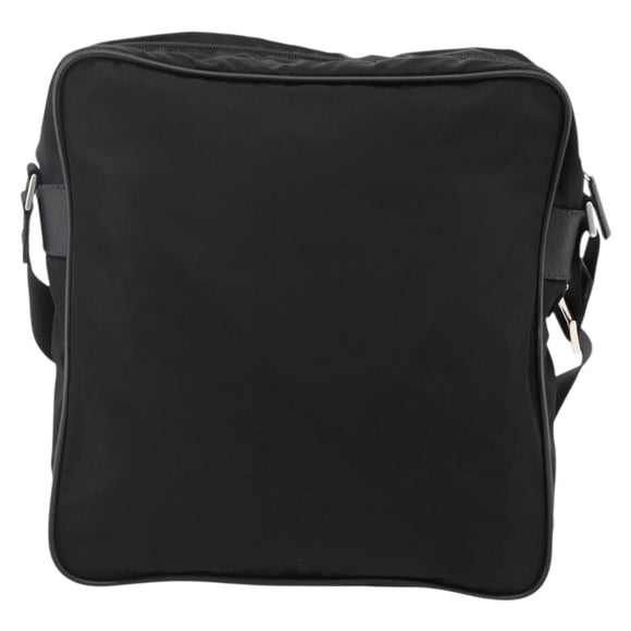 PRADA Shoulder Bag Nylon Black Silver Auth am11267