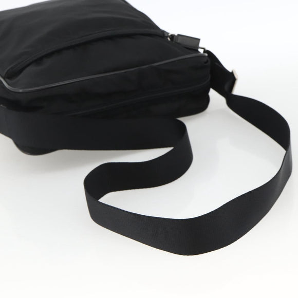 PRADA Shoulder Bag Nylon Black Silver Auth am11267