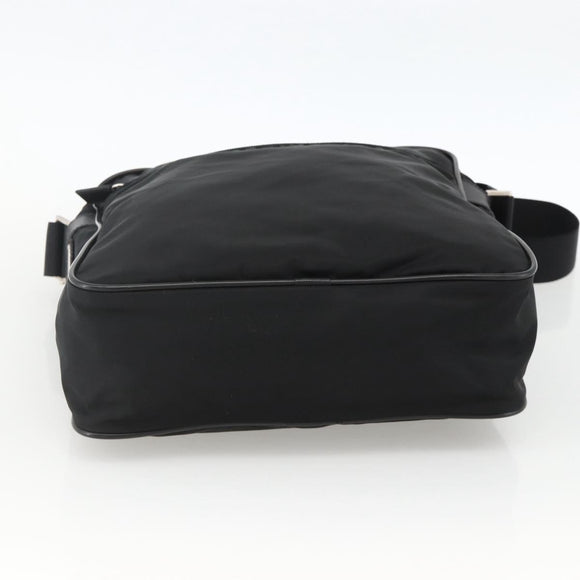 PRADA Shoulder Bag Nylon Black Silver Auth am11267