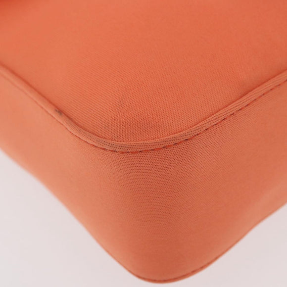 FENDI Mamma Baguette Shoulder Bag Jersey Orange Gold Auth am11272A