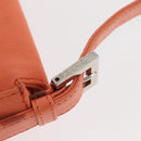 FENDI Mamma Baguette Shoulder Bag Jersey Orange Gold Auth am11272A-19