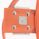 FENDI Mamma Baguette Shoulder Bag Jersey Orange Gold Auth am11272A-9