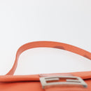 FENDI Mamma Baguette Shoulder Bag Jersey Orange Gold Auth am11272A-8