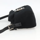 FENDI Mamma Baguette Shoulder Bag Jersey Black Silver Auth am11275A-3