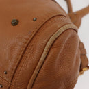 Chloe Paddington Hand Bag Leather Brown Silver gold Auth am11277A-15