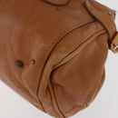 Chloe Paddington Hand Bag Leather Brown Silver gold Auth am11277A-17