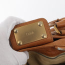 Chloe Paddington Hand Bag Leather Brown Silver gold Auth am11277A-19