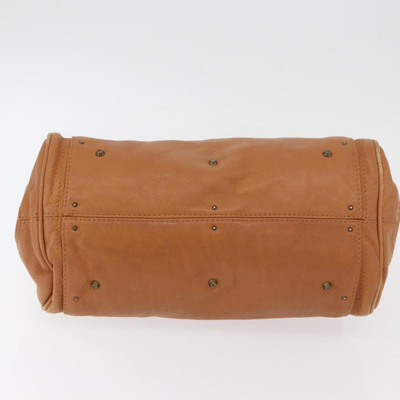 Chloe Paddington Hand Bag Leather Brown Silver gold Auth am11277A