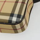 BURBERRY Nova Check Shoulder Bag PVC Leather Beige Auth am11280A-9