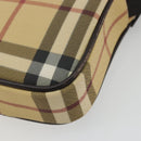 BURBERRY Nova Check Shoulder Bag PVC Leather Beige Auth am11280A-15