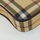 BURBERRY Nova Check Shoulder Bag PVC Leather Beige Auth am11280A-16