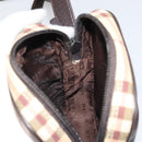BURBERRY Nova Check Shoulder Bag PVC Leather Beige Auth am11280A-18