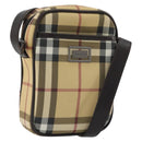 BURBERRY Nova Check Shoulder Bag PVC Leather Beige Auth am11280A-1