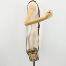 BURBERRY Nova Check Shoulder Bag PVC Leather Beige Auth am11280A-21