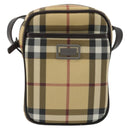 BURBERRY Nova Check Shoulder Bag PVC Leather Beige Auth am11280A-13