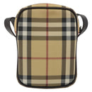 BURBERRY Nova Check Shoulder Bag PVC Leather Beige Auth am11280A-2