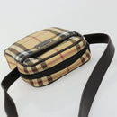 BURBERRY Nova Check Shoulder Bag PVC Leather Beige Auth am11280A-6