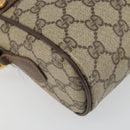 GUCCI GG Supreme Web Sherry Line Bag PVC Beige Gold 56 02 088 Auth am11288-11