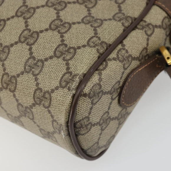 GUCCI GG Supreme Web Sherry Line Bag PVC Beige Gold 56 02 088 Auth am11288