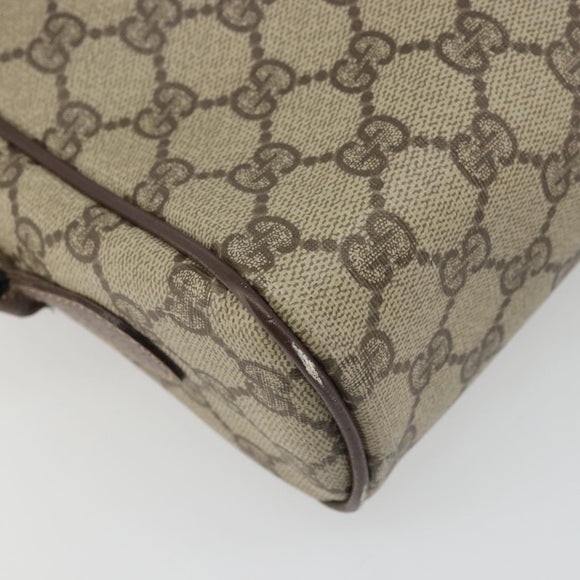 GUCCI GG Supreme Web Sherry Line Bag PVC Beige Gold 56 02 088 Auth am11288