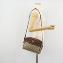 GUCCI GG Supreme Web Sherry Line Bag PVC Beige Gold 56 02 088 Auth am11288-25