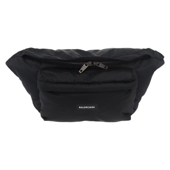 BALENCIAGA Body Bag Nylon Black 661862 Auth am11295