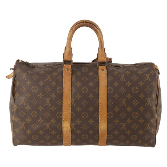 LOUIS VUITTON Monogram Keepall 45 Boston Bag M41428 LV Auth am11297