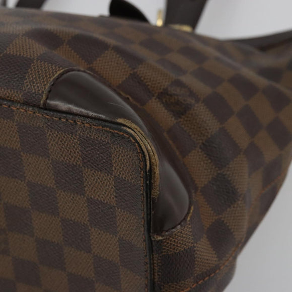 LOUIS VUITTON Damier Ebene Hampstead MM Tote Bag N51204 LV Auth am11299