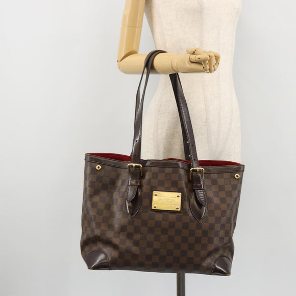 LOUIS VUITTON Damier Ebene Hampstead MM Tote Bag N51204 LV Auth am11299
