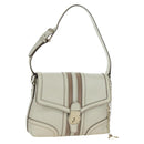 GUCCI Hand Bag Leather White Gold 145999 Auth am11306A-1