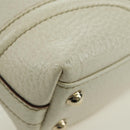 GUCCI Hand Bag Leather White Gold 145999 Auth am11306A-11