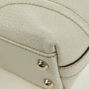 GUCCI Hand Bag Leather White Gold 145999 Auth am11306A-12