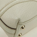 GUCCI Hand Bag Leather White Gold 145999 Auth am11306A-13