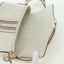 GUCCI Hand Bag Leather White Gold 145999 Auth am11306A-17