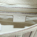 GUCCI Hand Bag Leather White Gold 145999 Auth am11306A-18