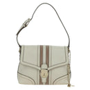 GUCCI Hand Bag Leather White Gold 145999 Auth am11306A-2