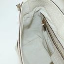 GUCCI Hand Bag Leather White Gold 145999 Auth am11306A-21