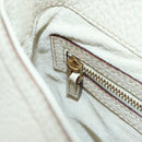 GUCCI Hand Bag Leather White Gold 145999 Auth am11306A-22