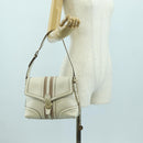 GUCCI Hand Bag Leather White Gold 145999 Auth am11306A-25