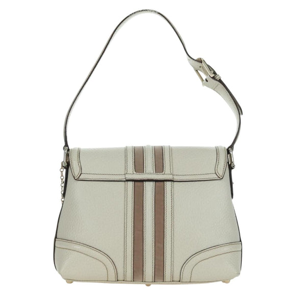 GUCCI Hand Bag Leather White Gold 145999 Auth am11306A