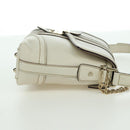 GUCCI Hand Bag Leather White Gold 145999 Auth am11306A-5