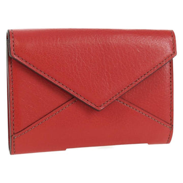 CARTIER Card Case Leather Bordeaux Auth am11308V