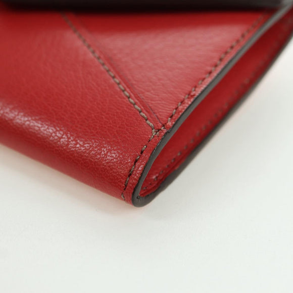 CARTIER Card Case Leather Bordeaux Auth am11308V