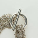 TIFFANY&Co. 10-Row Open Heart Toggle Chain Bracelet Ag925 Silver Auth am11311M-10