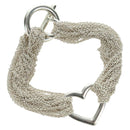 TIFFANY&Co. 10-Row Open Heart Toggle Chain Bracelet Ag925 Silver Auth am11311M-1