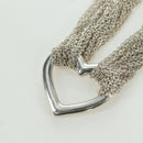 TIFFANY&Co. 10-Row Open Heart Toggle Chain Bracelet Ag925 Silver Auth am11311M-3