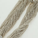 TIFFANY&Co. 10-Row Open Heart Toggle Chain Bracelet Ag925 Silver Auth am11311M-4