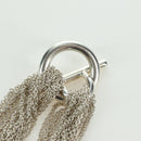 TIFFANY&Co. 10-Row Open Heart Toggle Chain Bracelet Ag925 Silver Auth am11311M-5