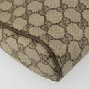 GUCCI GG Supreme Web Sherry Line Clutch Bag PVC Beige Red 89 01 012 Auth am11316-11