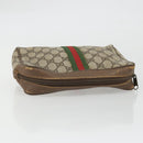 GUCCI GG Supreme Web Sherry Line Clutch Bag PVC Beige Red 89 01 012 Auth am11316-6